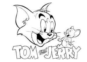 colouring page tom and jerry