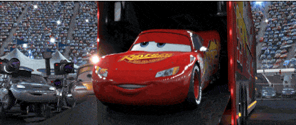 Cars Lightning McQueen kiss Animated Gif