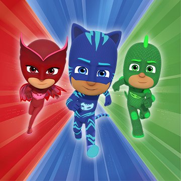 PJ Masks Cartoon Goodies, PNG images and colouring pages