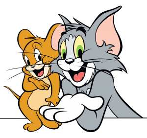 tom and jerry smiling together