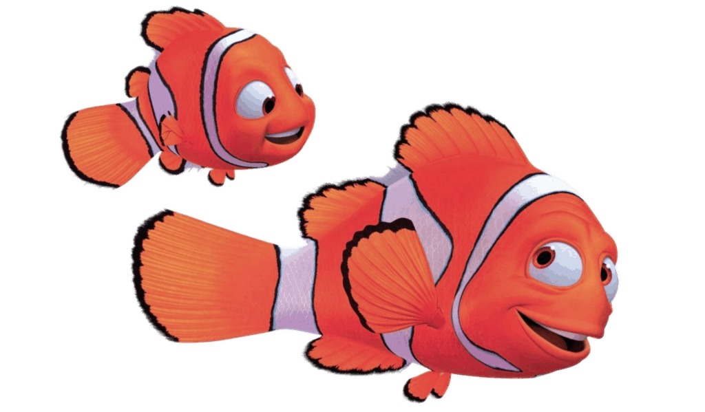 Finding Nemo with dad Marlin PNG Image