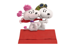 Peanuts Movie Snoopy and Fifi on dog house
