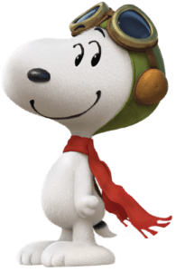 Peanuts Snoopy in pilot outfit