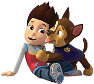 Paw Patrol Ryder and Chase friends PNG