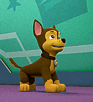 Paw Patrol Chase howling GIF