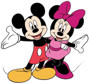 Mickey and Minnie Mouse together