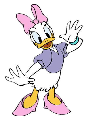 Check out this transparent Mickey Mouse character Daisy Duck posing PNG  image