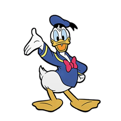 Donald Duck waving PNG Image