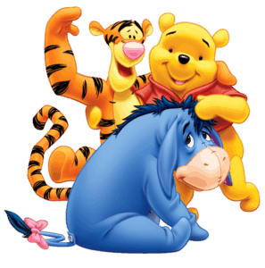 Winnie the Pooh, Tigger and Eeyore PNG