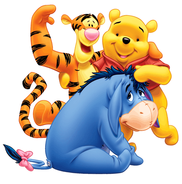 Winnie the Pooh, Tigger and Eeyore PNG