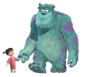 Sulley and Boo hand in hand