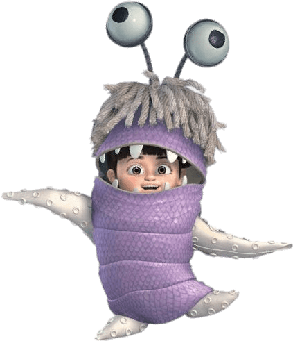 Check out this transparent Monsters Inc Boo in Costume PNG image.