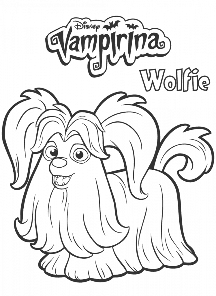 Vampirina Wolfie Colouring page