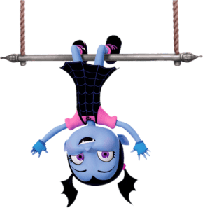 Vampirina hanging upside down