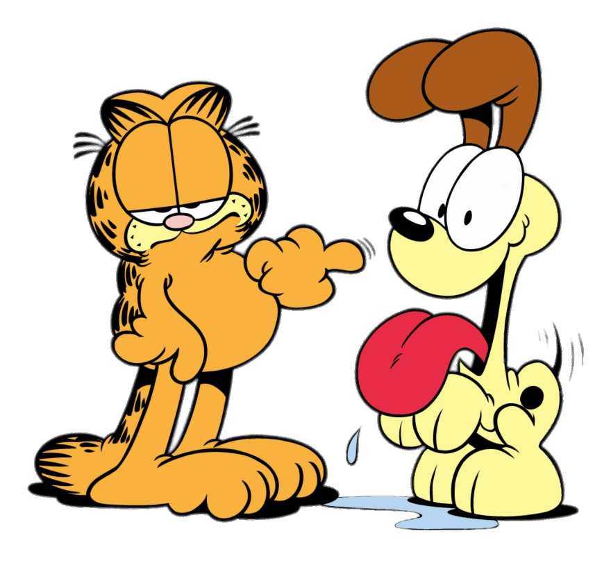 Check out this transparent Garfield and Odie PNG image