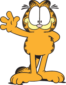 Garfield waving