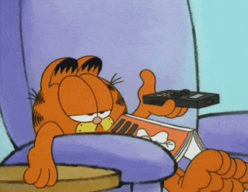 Garfield zapping GIF