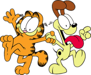 Garfield and Odie dancing