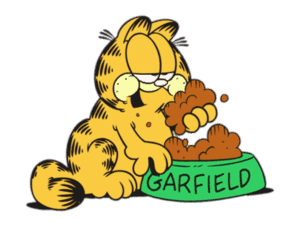 Garfield eating