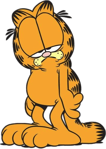 Garfield exhausted PNG Image