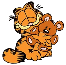 Garfield holding Pookie PNG Image