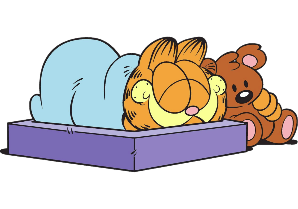 Garfield sleeping PNG Image