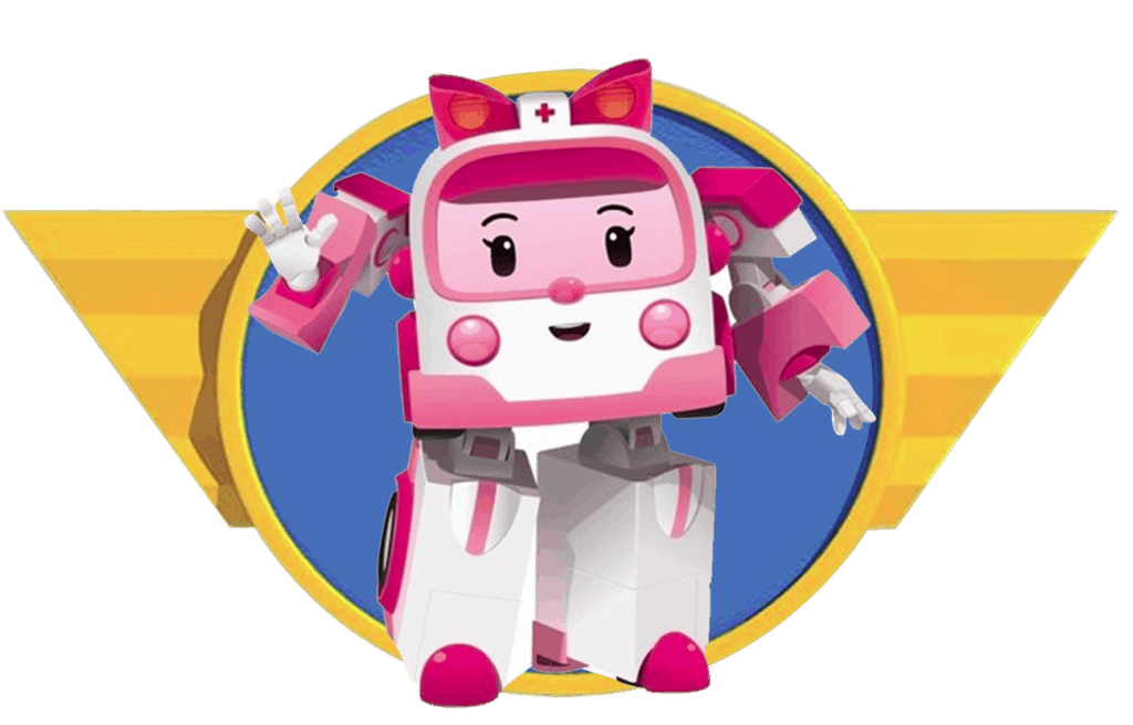 Robocar Poli Character Amber PNG Image
