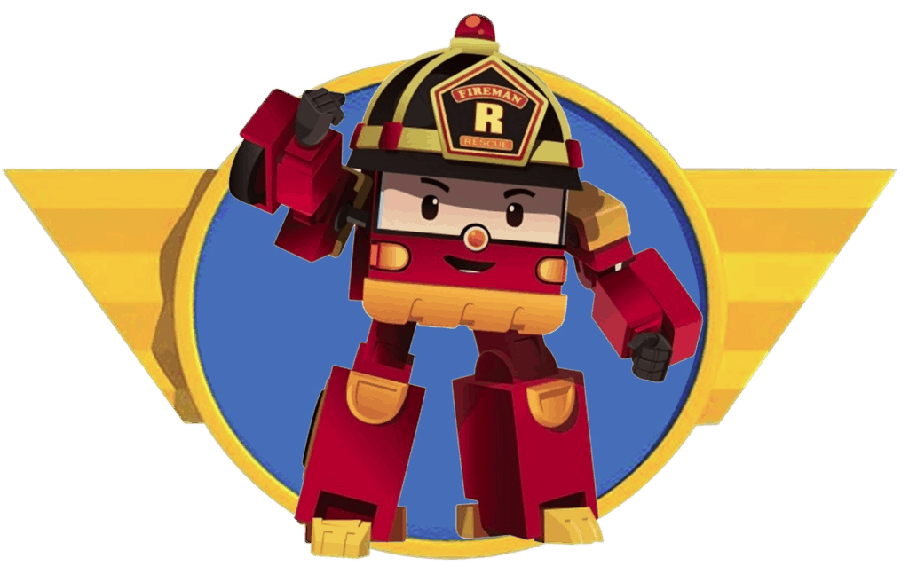 Robocar Poli Character Roy the Fireman PNG Image