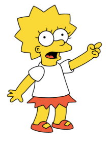Lisa Simpson pointing up