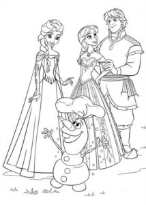 Frozen Colouring page