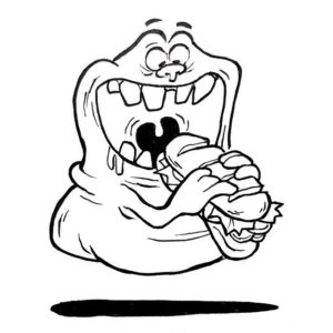 Ghostbusters Slimer Eating Sandwich
