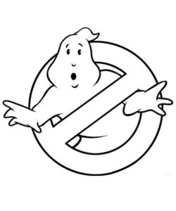 Ghostbusters logo colouring page