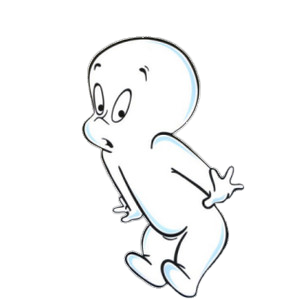 Casper the Friendly Ghost afraid