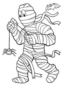 Mummy Colouring page