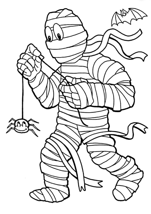 Mummy Colouring page