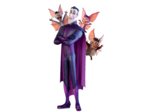 Monster Family Count Dracula with bats