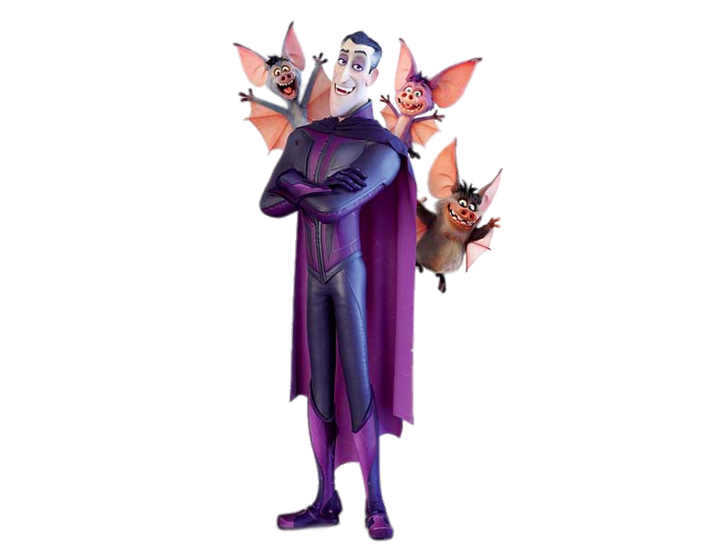 Monster Family Count Dracula with bats PNG Image