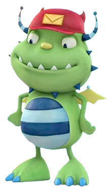 Daddo Huggelmonster with postman hat PNG Image