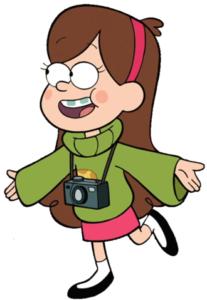 Mabel Pines with camera