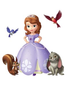 Sofia the First with animal friends