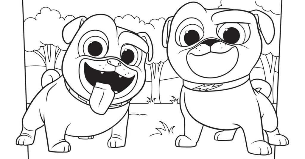 Puppy Dog Pals Colouring Page