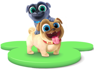 Puppy Dog Pals Bingo and Rollo playing