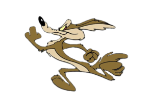 Wile E. Coyote running fast