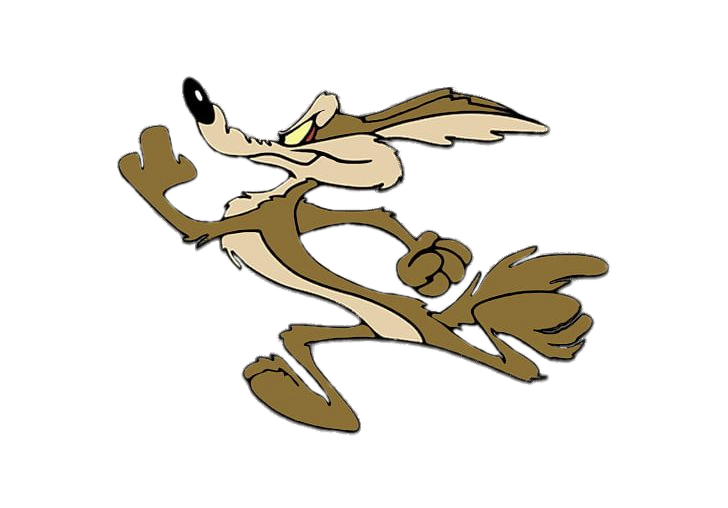 Wile E. Coyote running fast PNG Image