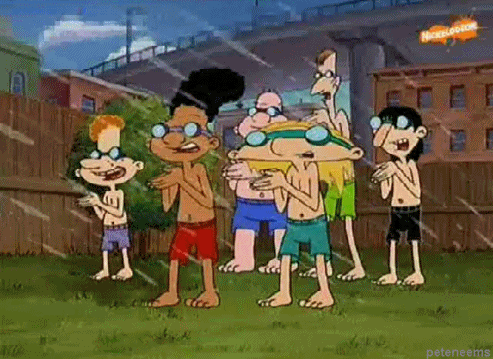 Hey Arnold ! Swimming in the rain