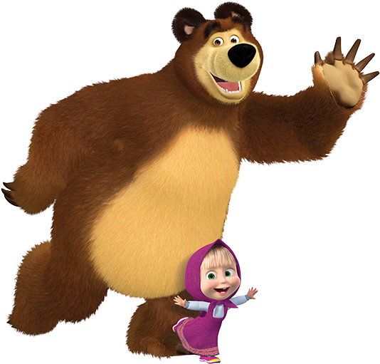 Check out this transparent Masha and The Bear Hello PNG image