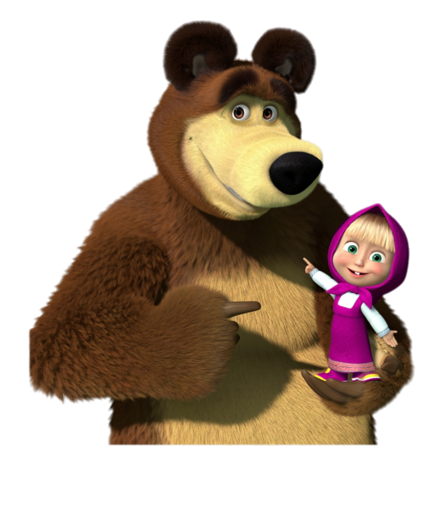 The Bear Holding Masha on arm