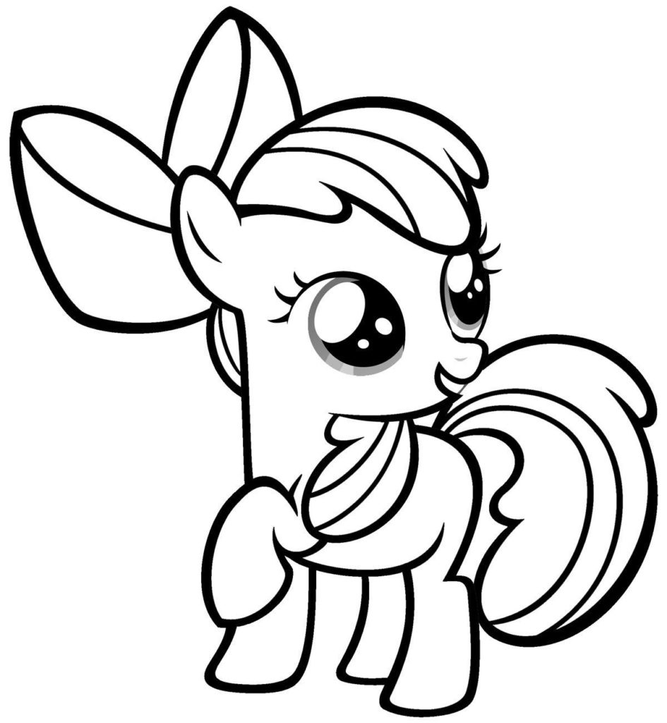 My Little Pony with bow colouring page
