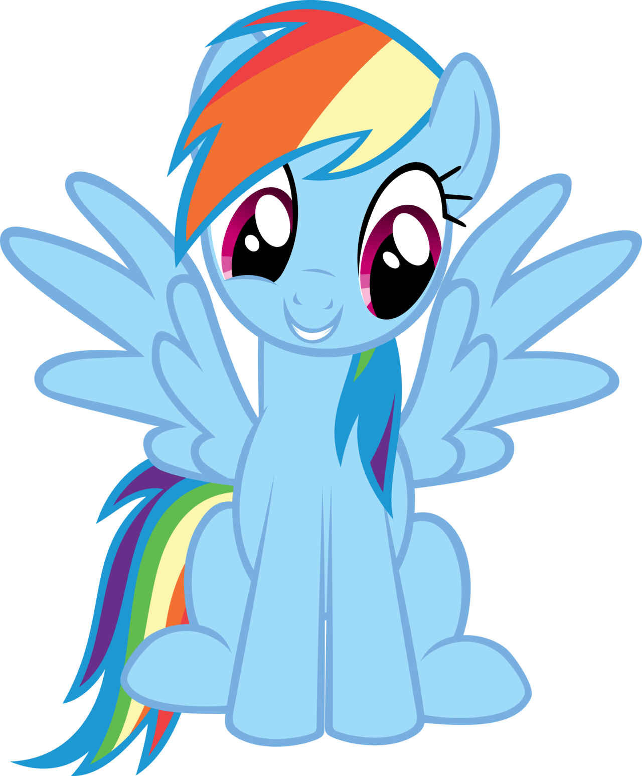 Check out this transparent My Little Pony Rainbow Dash sitting PNG image