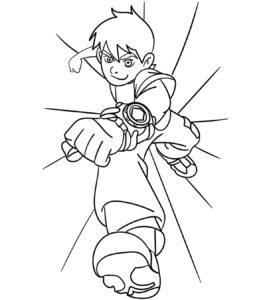 Ben 10 with Omnitrix colouring page